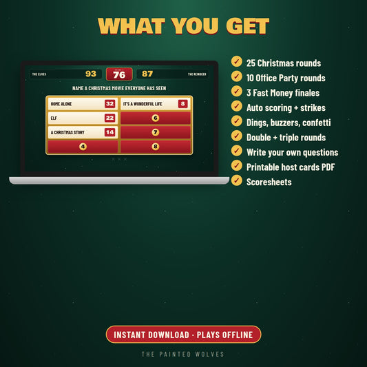 Christmas Friendly Feud TV Game Show | Digital Download