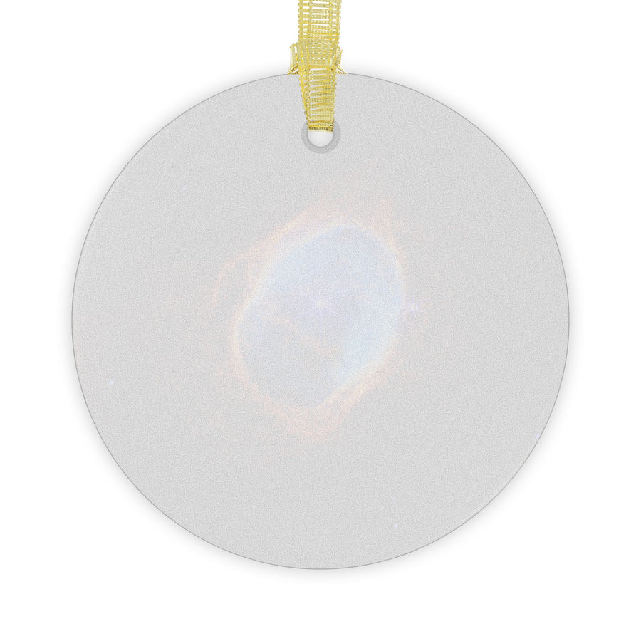 James Webb Southern Ring Nebula glass Christmas ornament, space telescope image (view 2)