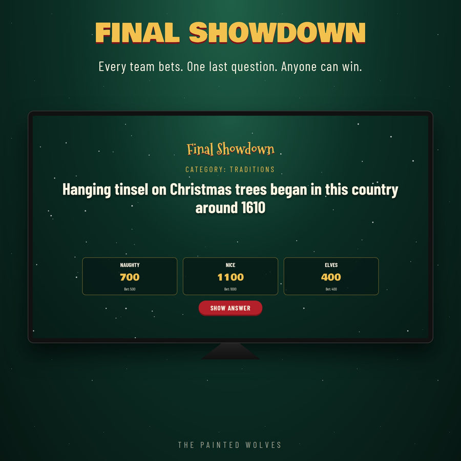 Christmas Trivia Showdown TV Game Show | Digital Download