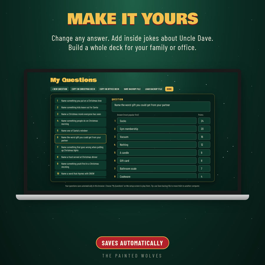 Christmas Friendly Feud TV Game Show | Digital Download