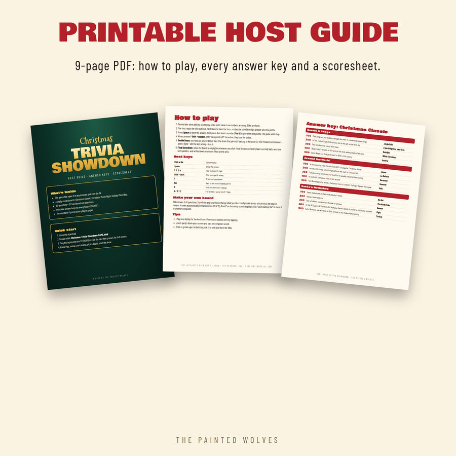 Christmas Trivia Showdown TV Game Show | Digital Download