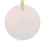 Mars glass Christmas ornament, solar system planet, view 2