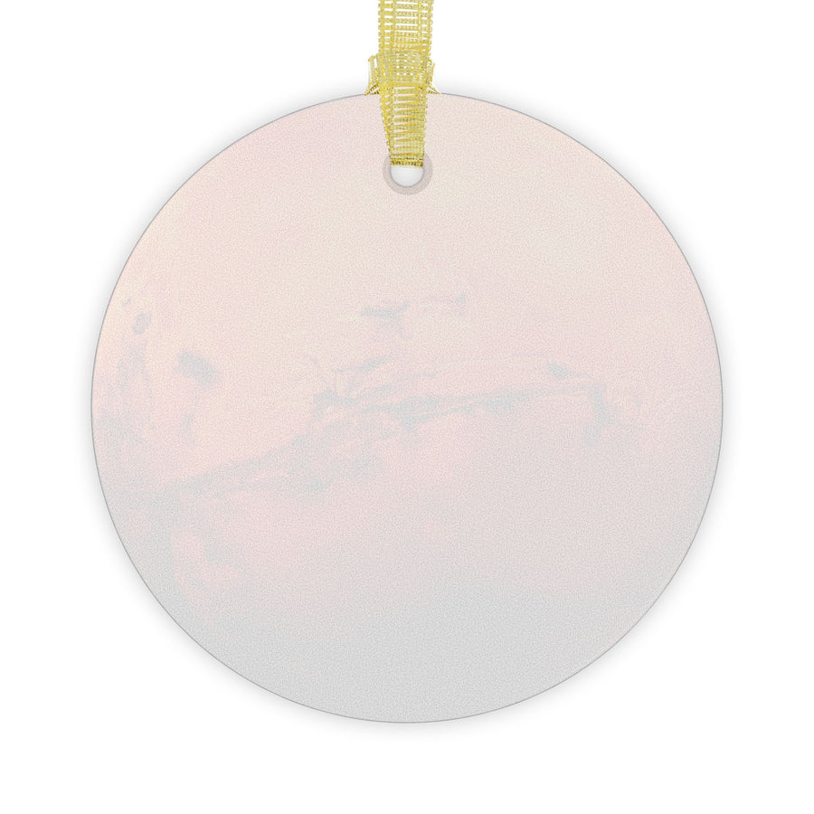 Mars glass Christmas ornament, solar system planet, view 2