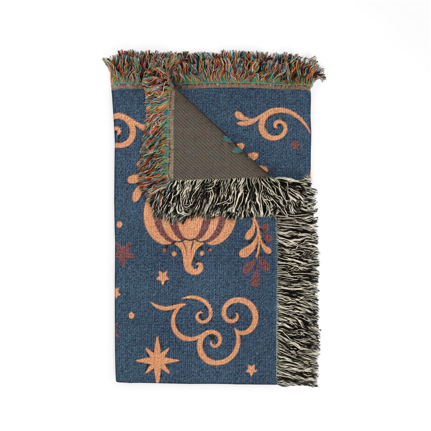 The "Cosmic Overcommitment" Whimsigoth Celestial Woven Blanket | Sun & Moon Tapestry Throw