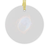James Webb Southern Ring Nebula glass Christmas ornament, space telescope image (view 2)