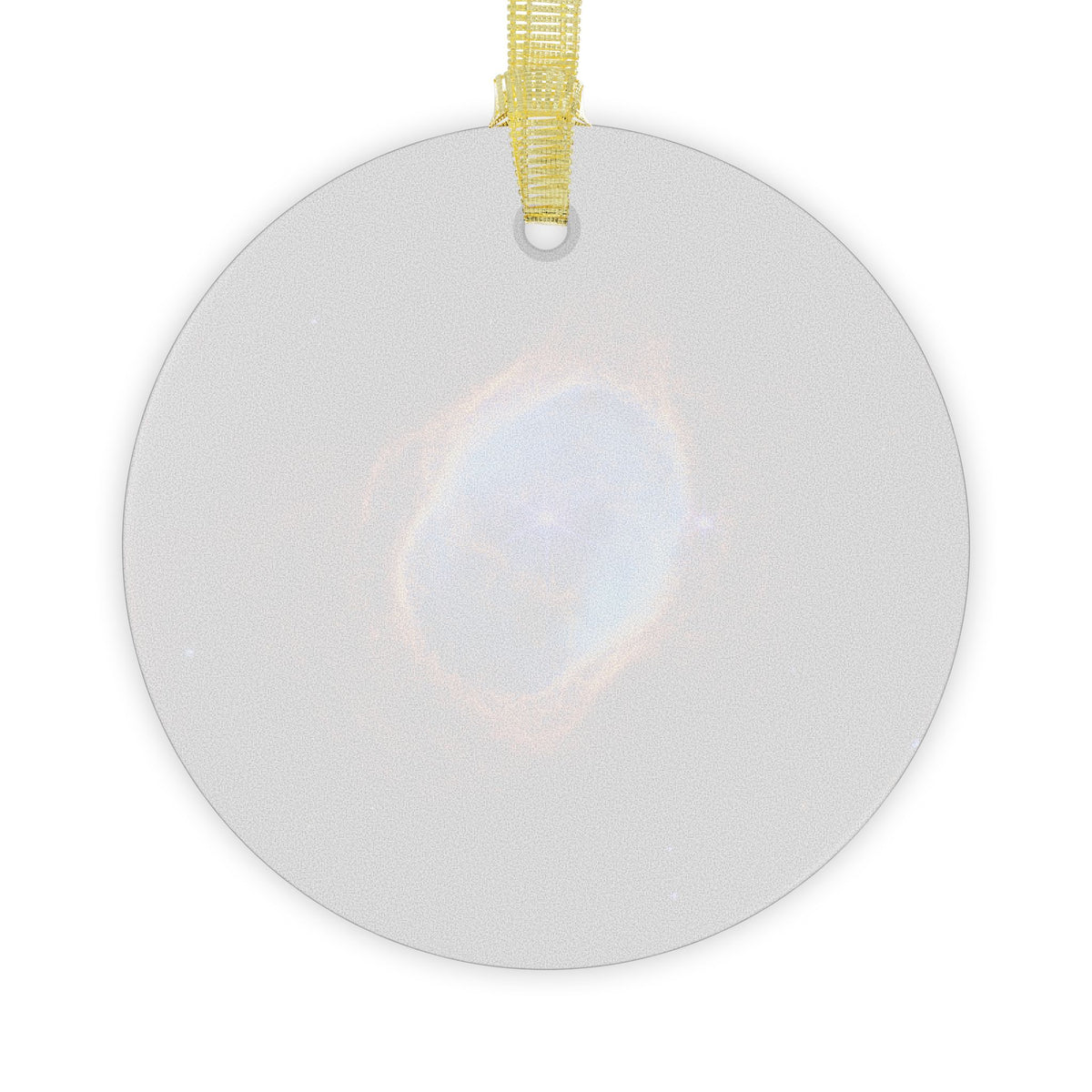 James Webb Southern Ring Nebula glass Christmas ornament, space telescope image (view 2)