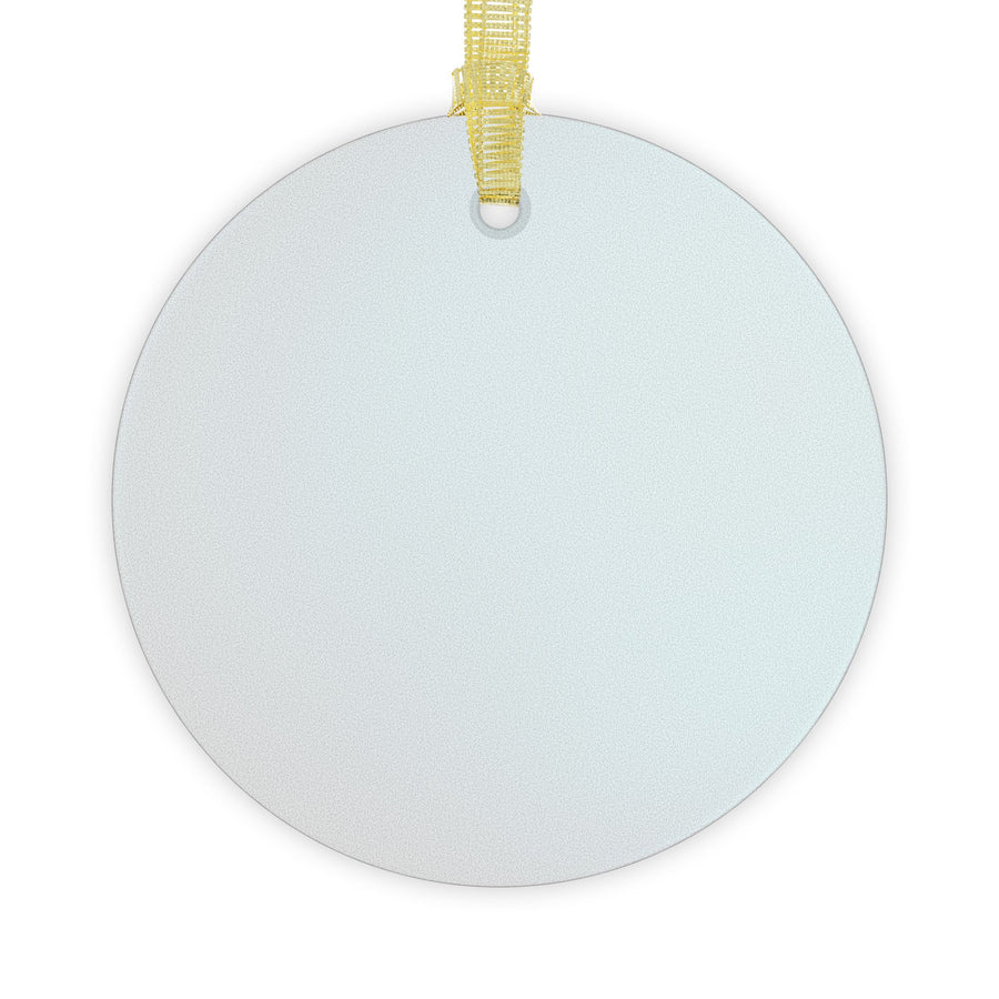 Uranus glass Christmas ornament, solar system planet, view 2