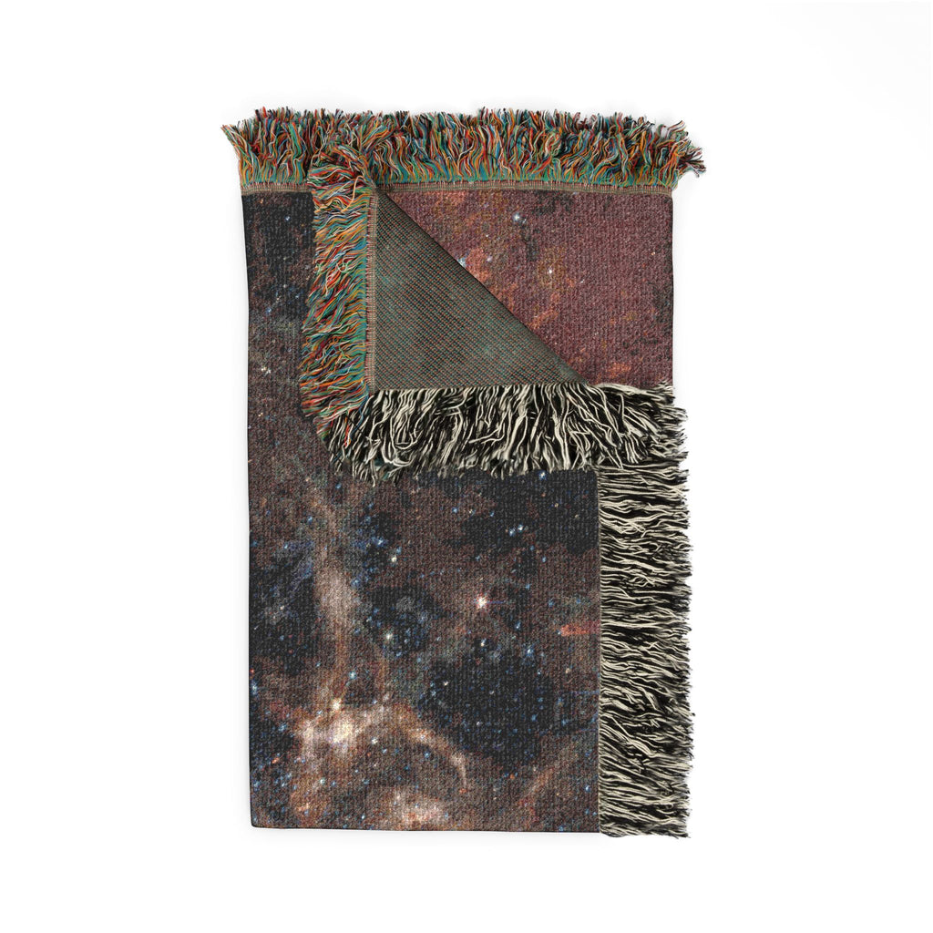 NASA James Webb Telescope Tarantula Nebula Woven Cotton Blanket & Space Tapestry