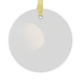 Saturn glass Christmas ornament, solar system planet, view 2