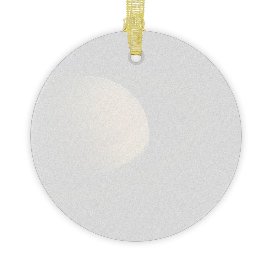 Saturn glass Christmas ornament, solar system planet, view 2