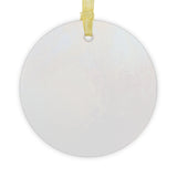 Pluto glass Christmas ornament, solar system planet, view 2