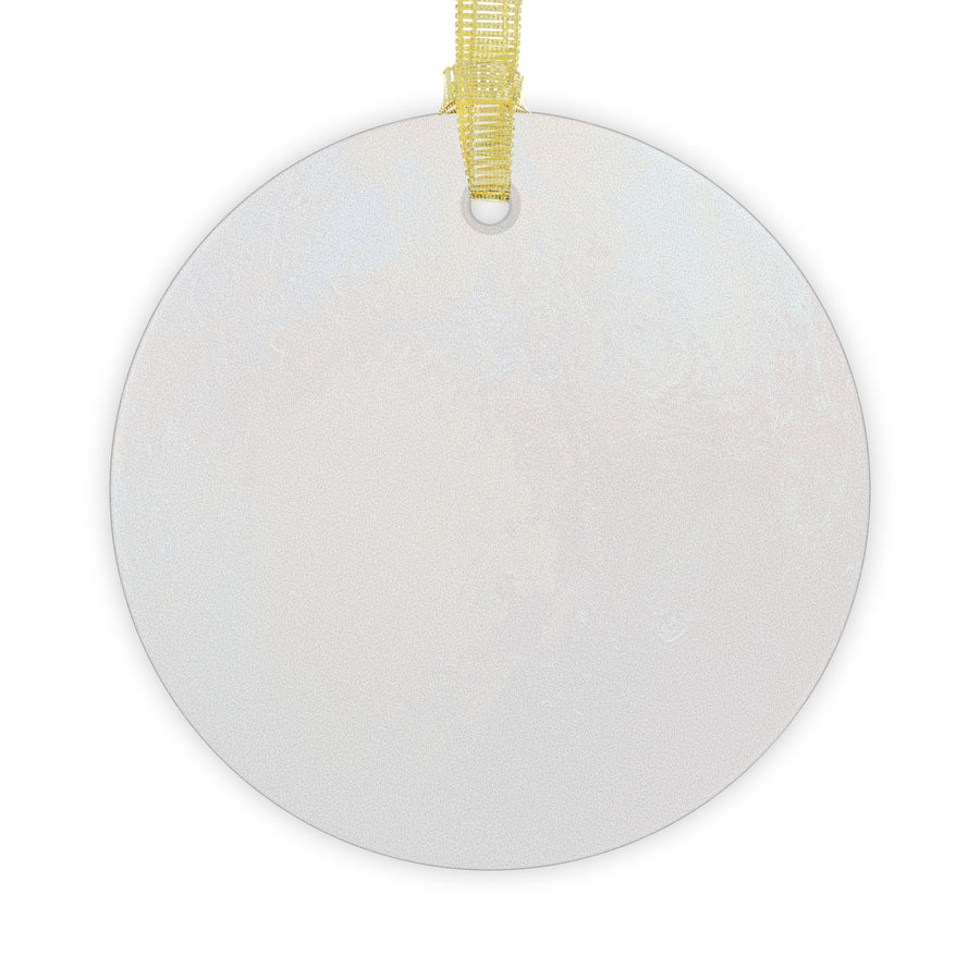 Pluto glass Christmas ornament, solar system planet, view 2