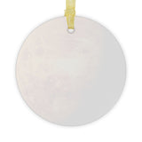 Venus glass Christmas ornament, solar system planet, view 2