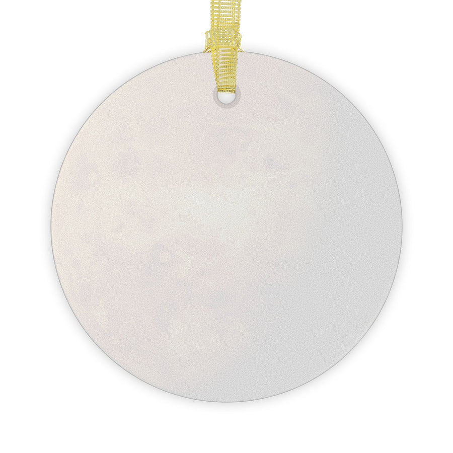 Venus glass Christmas ornament, solar system planet, view 2