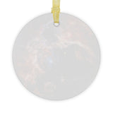 James Webb Tarantula Nebula glass Christmas ornament, space telescope image (view 2)