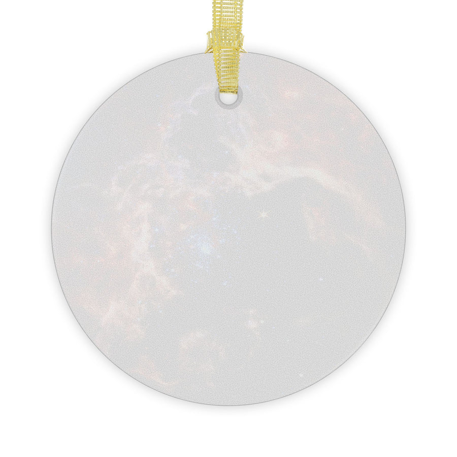 James Webb Tarantula Nebula glass Christmas ornament, space telescope image (view 2)