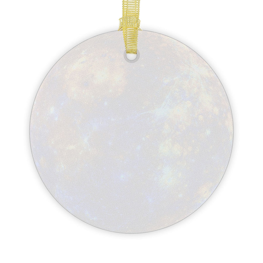Mercury glass Christmas ornament, solar system planet, view 2