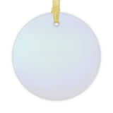 Neptune glass Christmas ornament, solar system planet, view 2