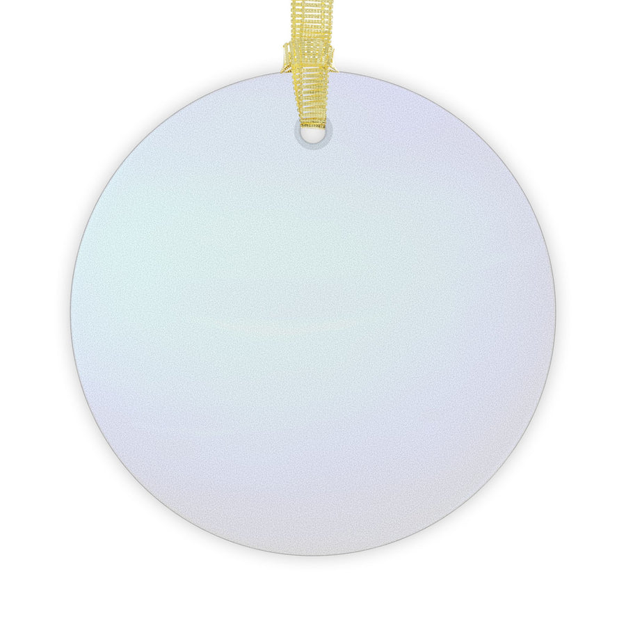 Neptune glass Christmas ornament, solar system planet, view 2