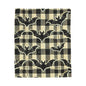 Bat Blanket Vintage Plaid Halloween Blanket