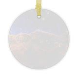 James Webb Carina Nebula Cosmic Cliffs glass Christmas ornament, space telescope image (view 2)