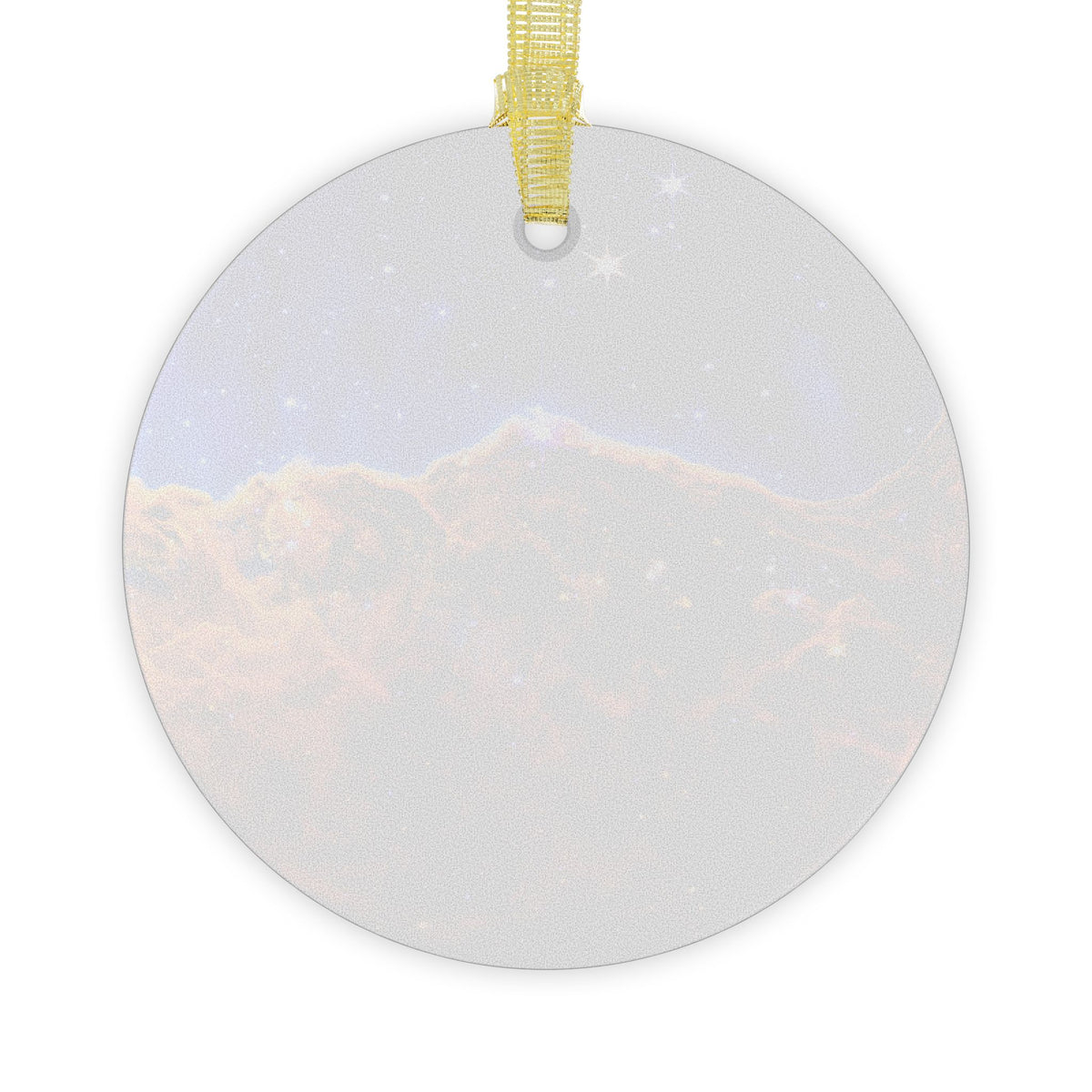 James Webb Carina Nebula Cosmic Cliffs glass Christmas ornament, space telescope image (view 2)