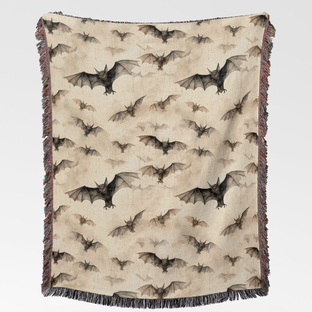 Bat Blanket Halloween Blanket Woven Tapestry