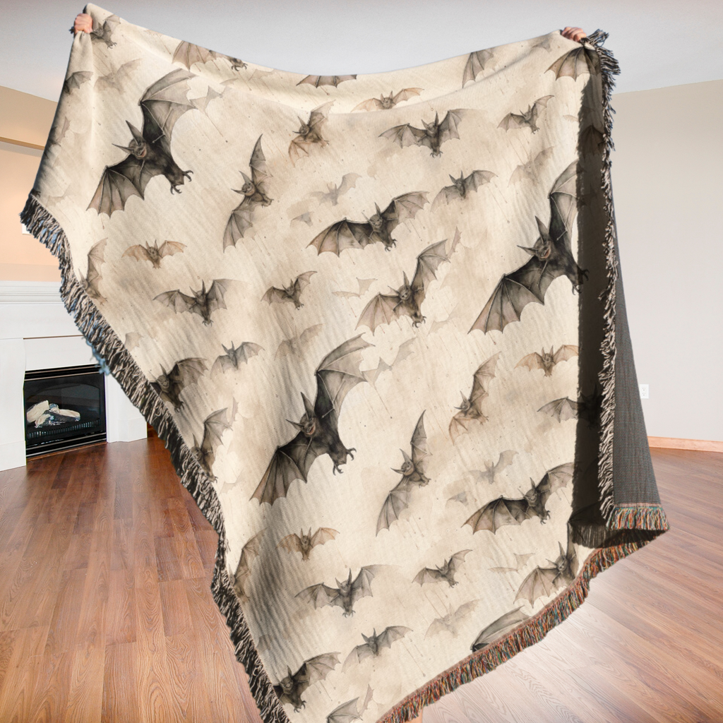 Bat Blanket Halloween Blanket Woven Tapestry