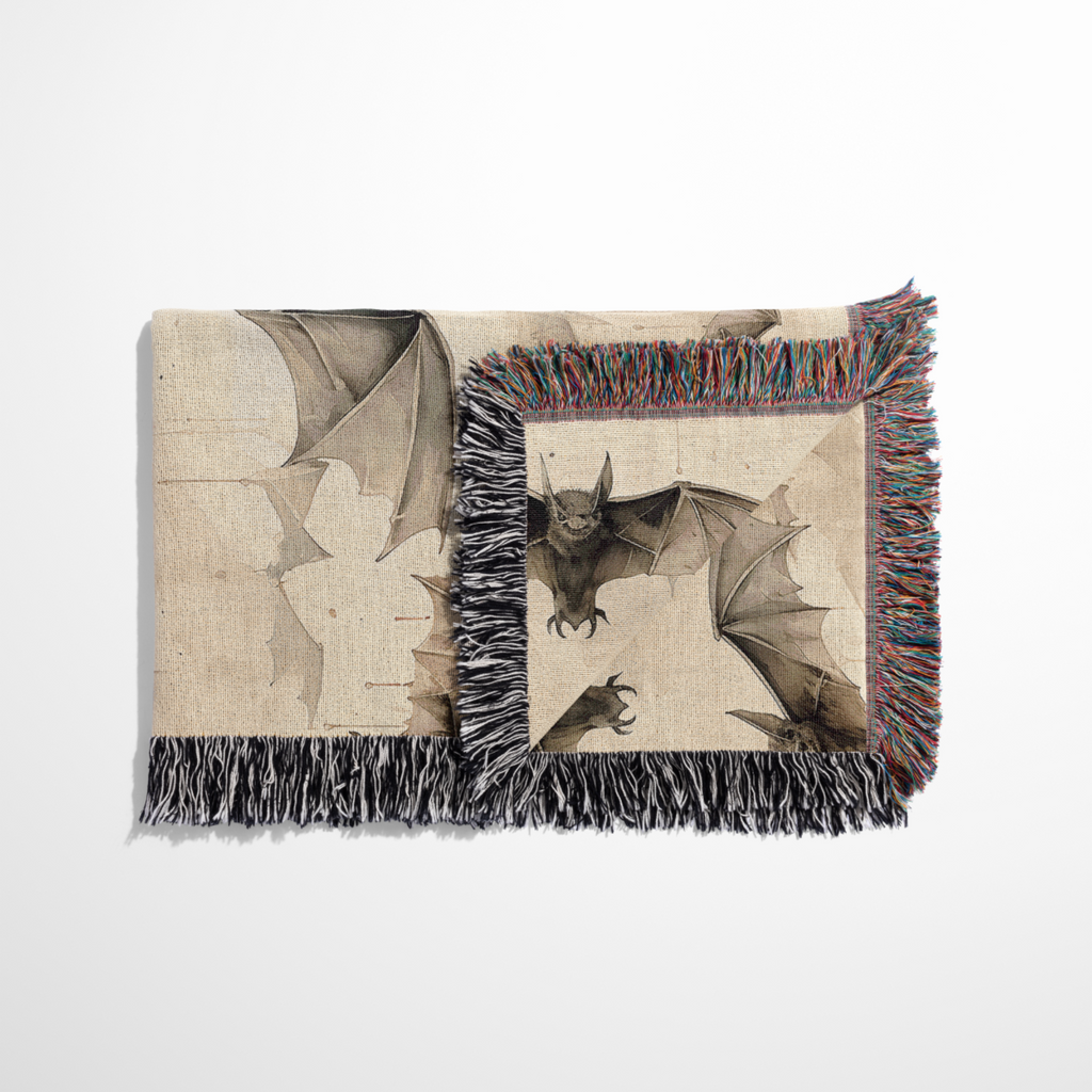 Bat Blanket Halloween Blanket Woven Tapestry