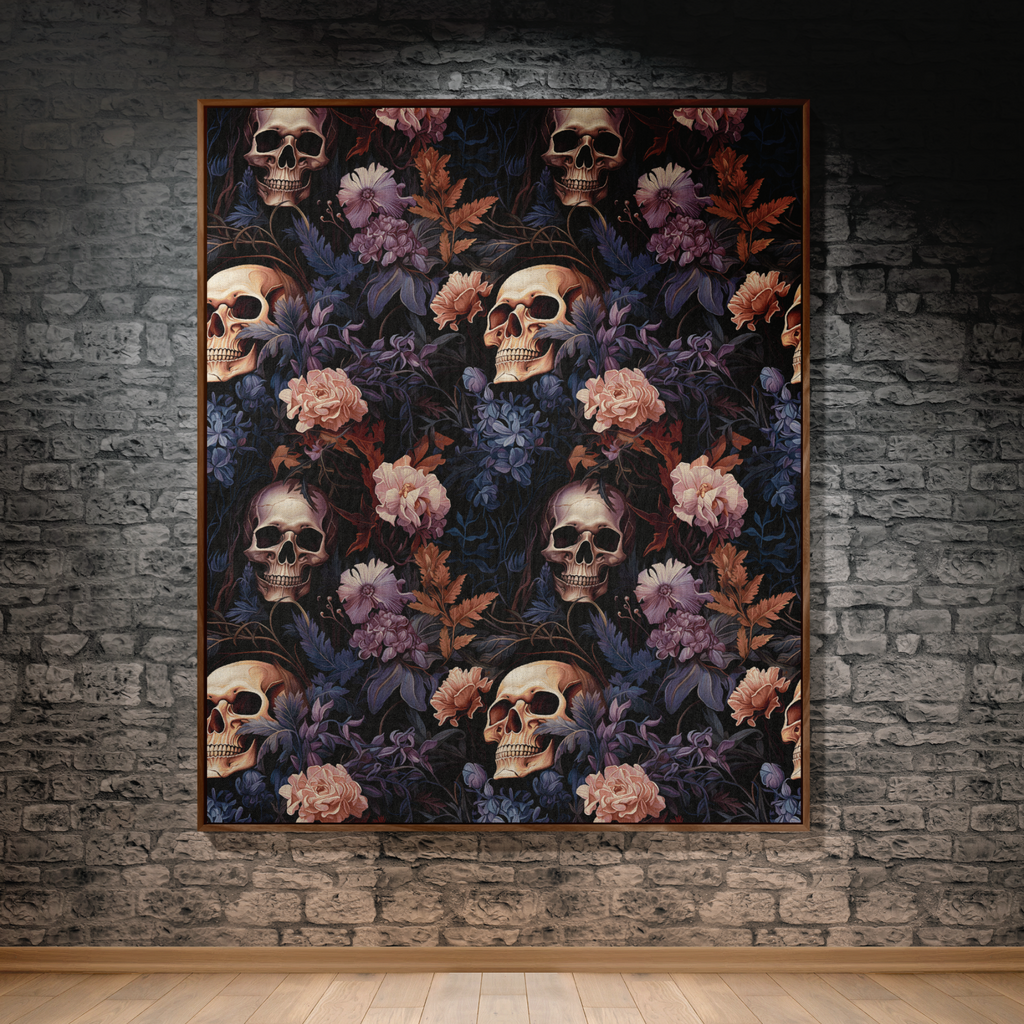 Creepy Cute Skull Woven Blanket: A Halloween Oddity with Charm