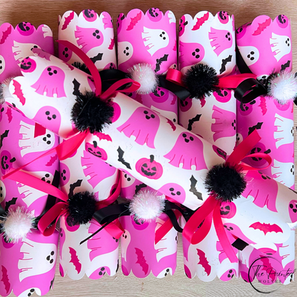 Pink Ghost Halloween Dinner Party Crackers