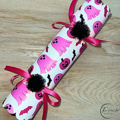 Pink Ghost Halloween Dinner Party Crackers