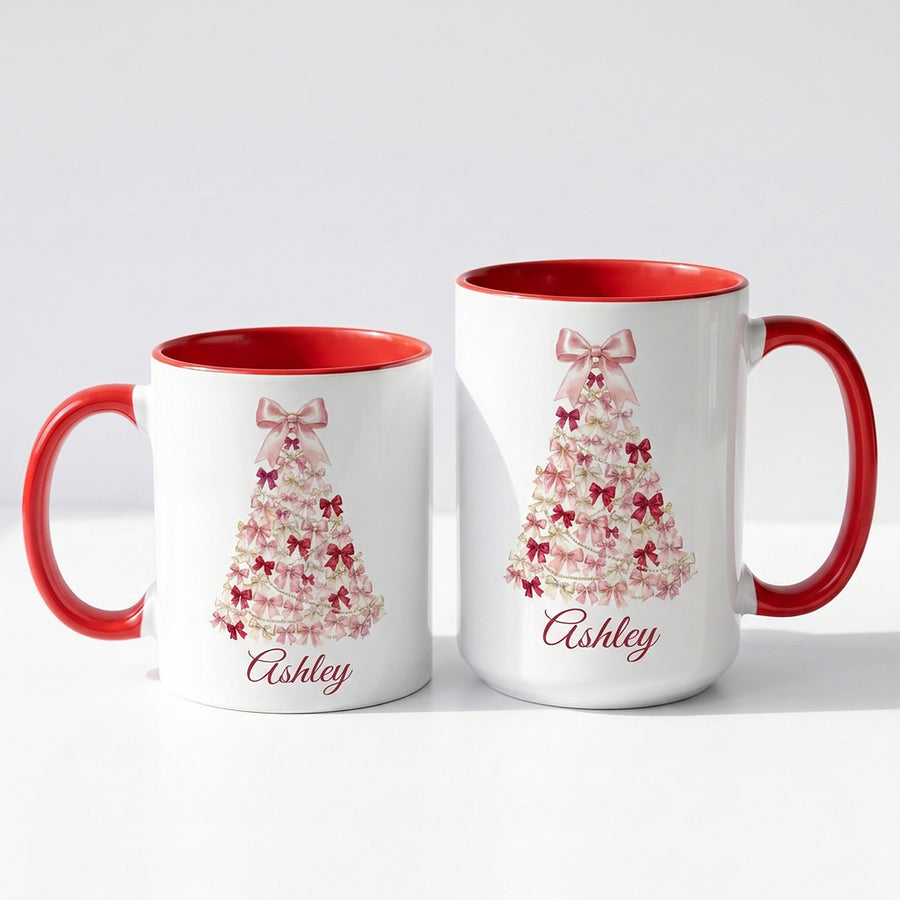 Coquette bow tree mug in 11oz and 15oz