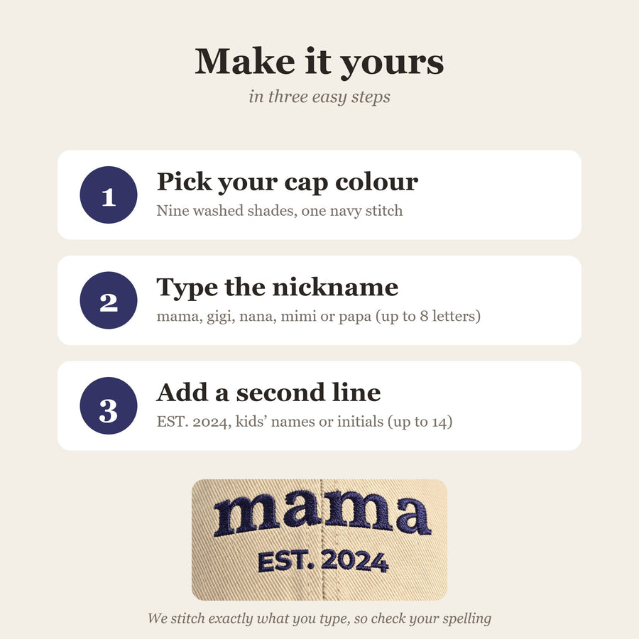 How to personalize your embroidered hat in three steps