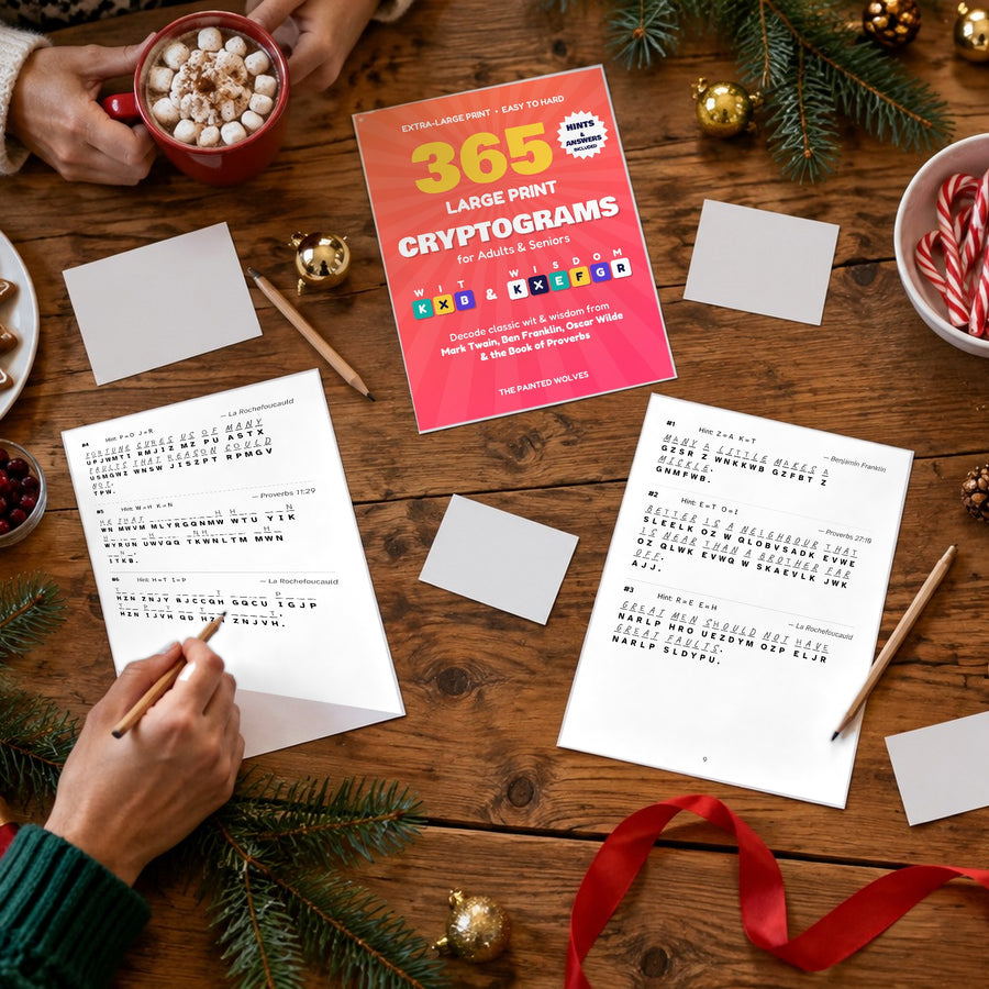 365 Large Print Cryptograms for Seniors