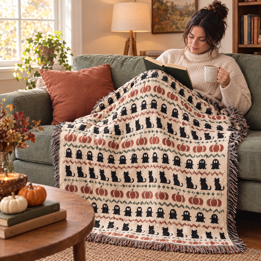 Haunted Heirloom Fair Isle Woven Blanket