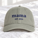 Embroidered nickname dad hat in sandstone