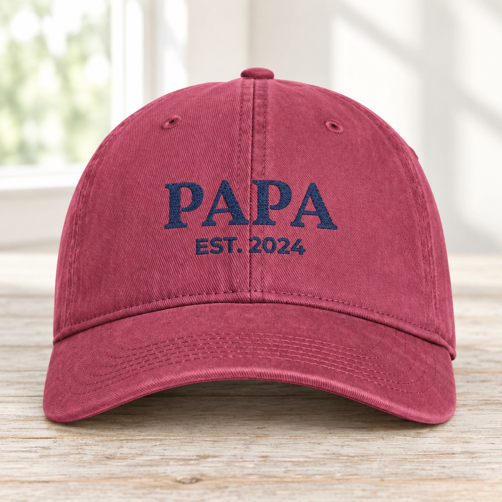 Papa hat in Crimson