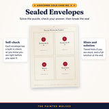 Sealed envelope label page from The Last Dance printable murder mystery with self-check and hints