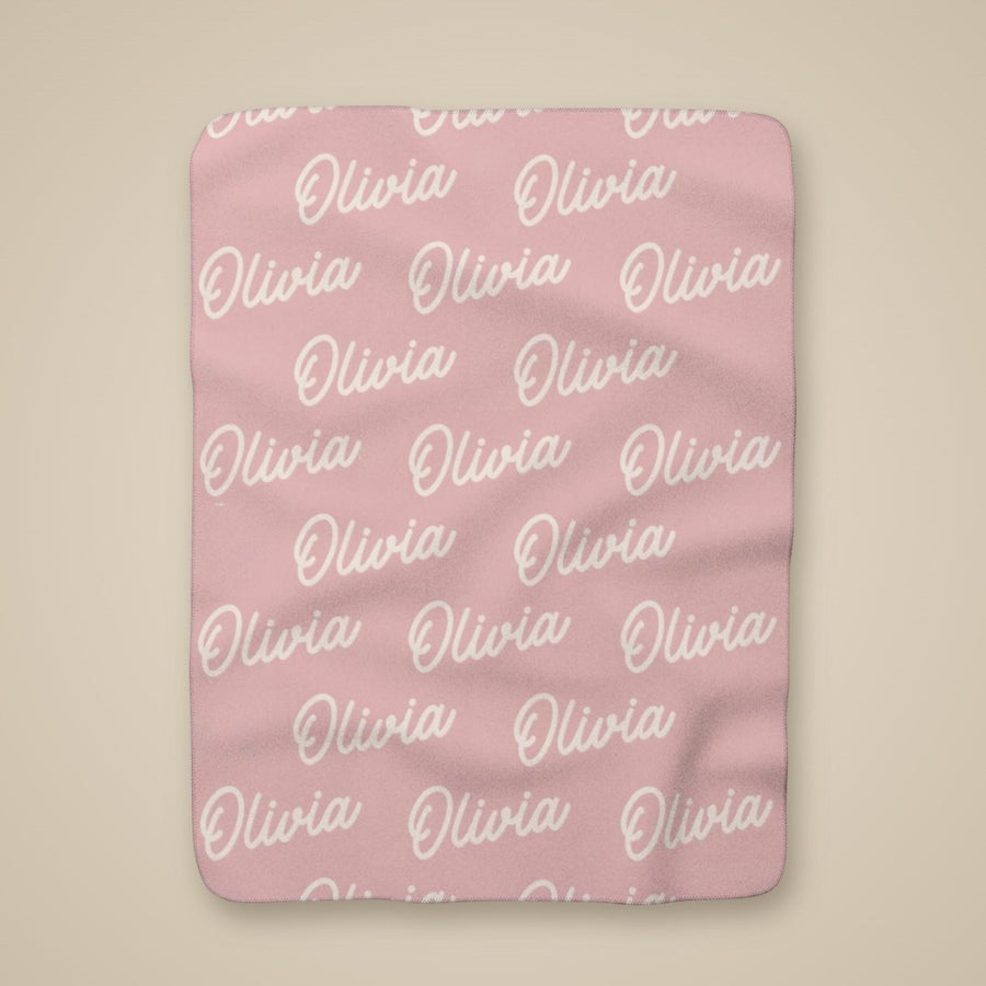 Personalized Name Blanket, Custom Sherpa Throw with Name