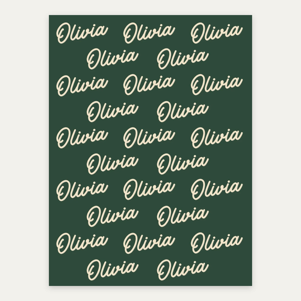 Evergreen personalized name blanket
