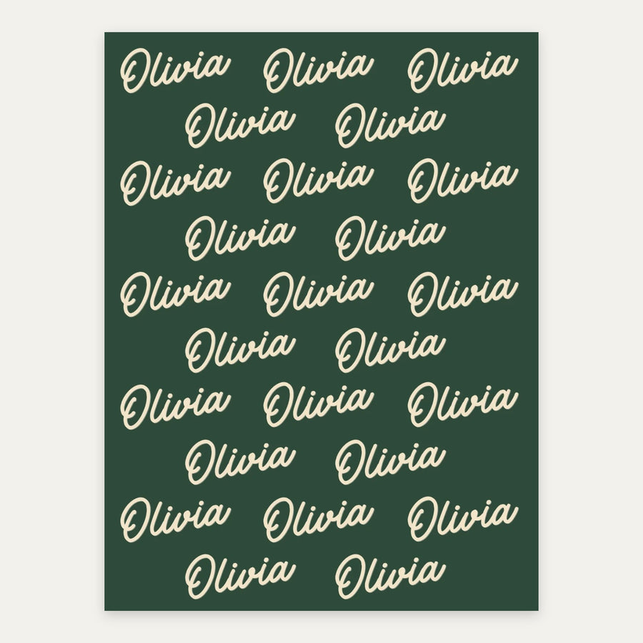 Evergreen personalized name blanket