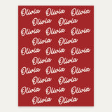 Holly Berry Red personalized name blanket