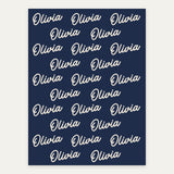 Midnight Navy personalized name blanket