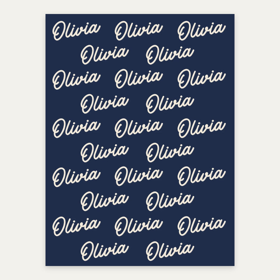 Midnight Navy personalized name blanket