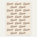 Oat and Cocoa personalized name blanket