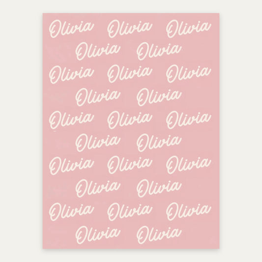 Rose Petal personalized name blanket