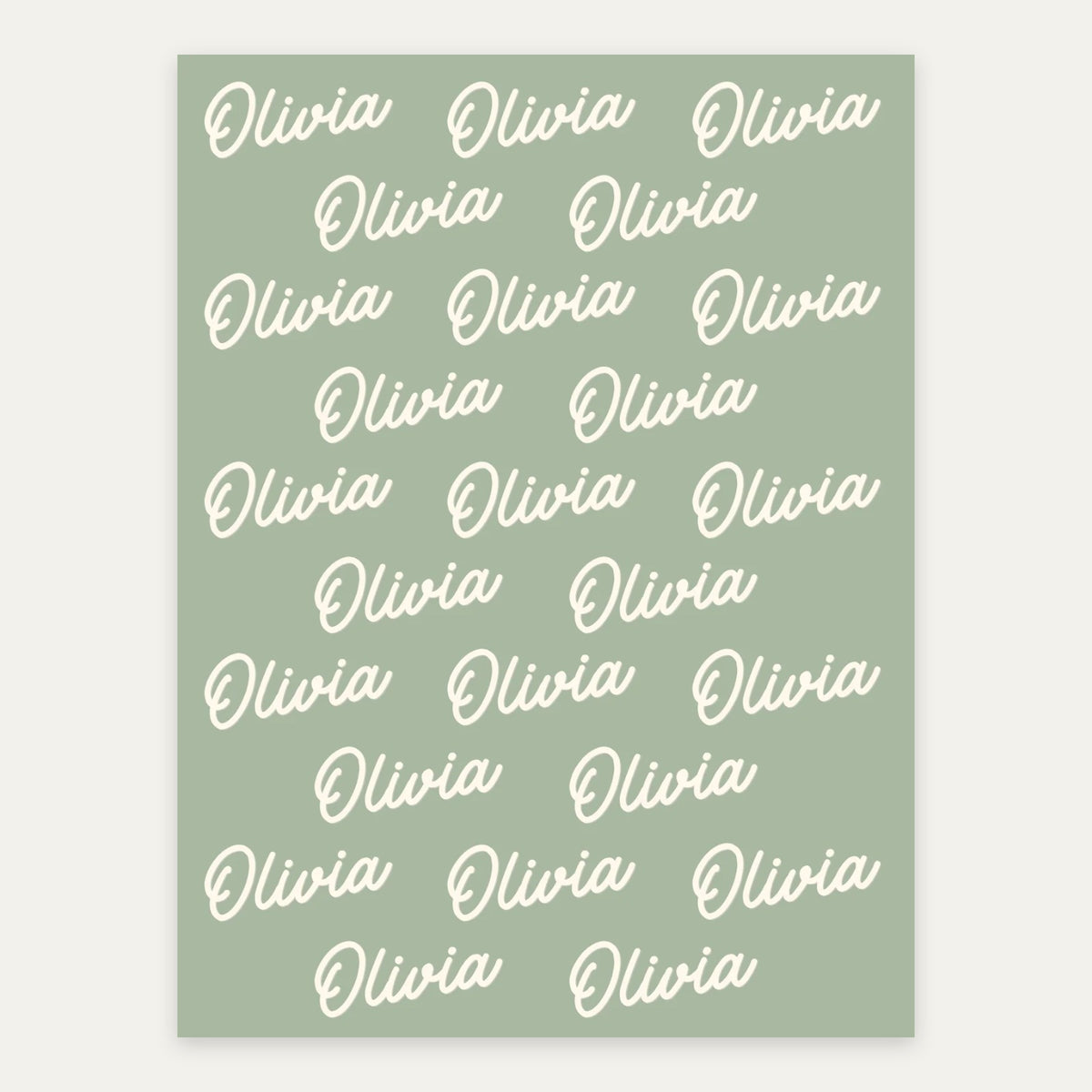 Sage Meadow personalized name blanket