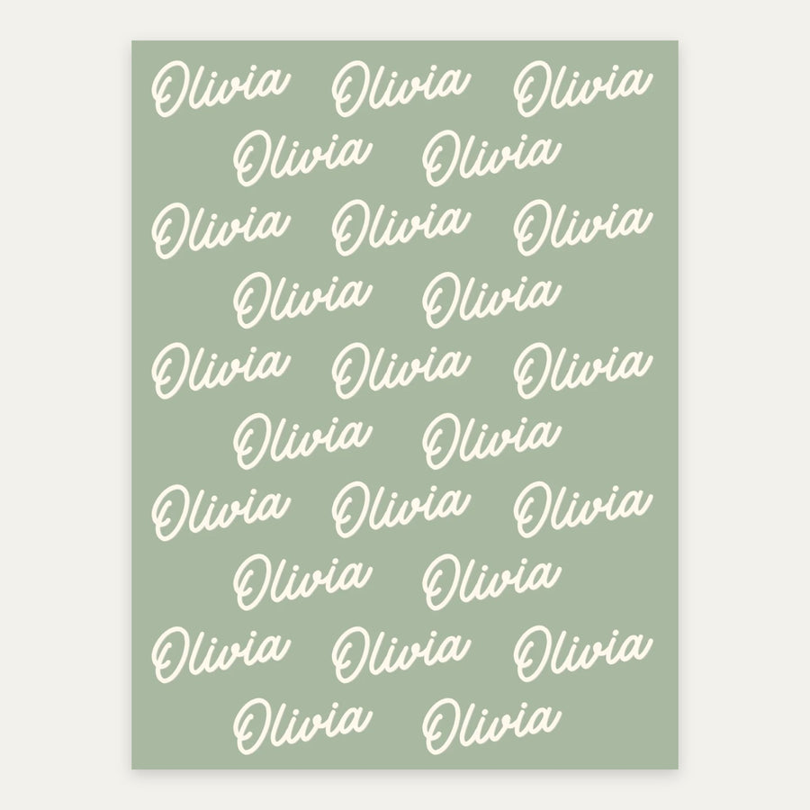 Sage Meadow personalized name blanket