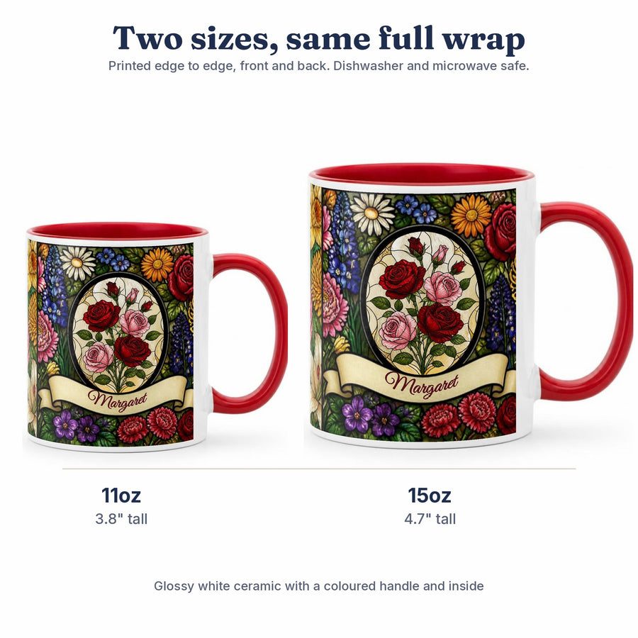 11oz and 15oz mug sizes side by side
